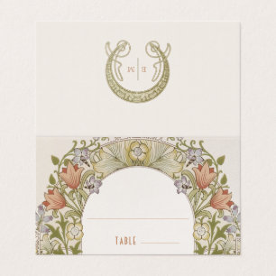 Lily Name Cards Wedding Table Vintage