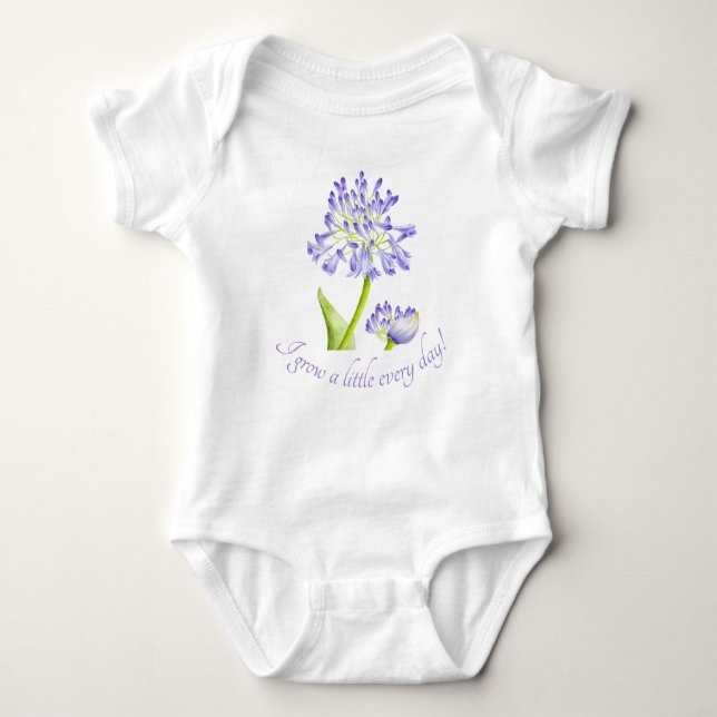 Lily of the Nile on a Baby Bodysuit (Front)