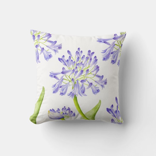 Lily of the Nile on a Throw Pillow (Front)