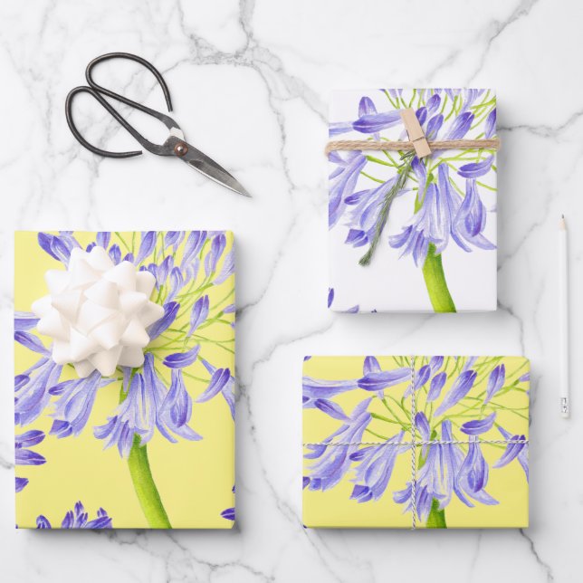 Lily of the Nile on Wrapping Paper Set  (Front)