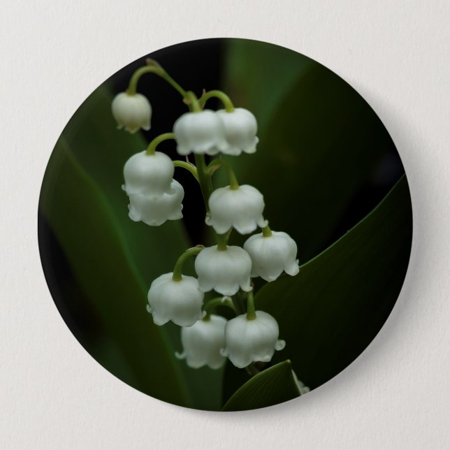 Lily of the Valley 10 Cm Round Badge (Front)