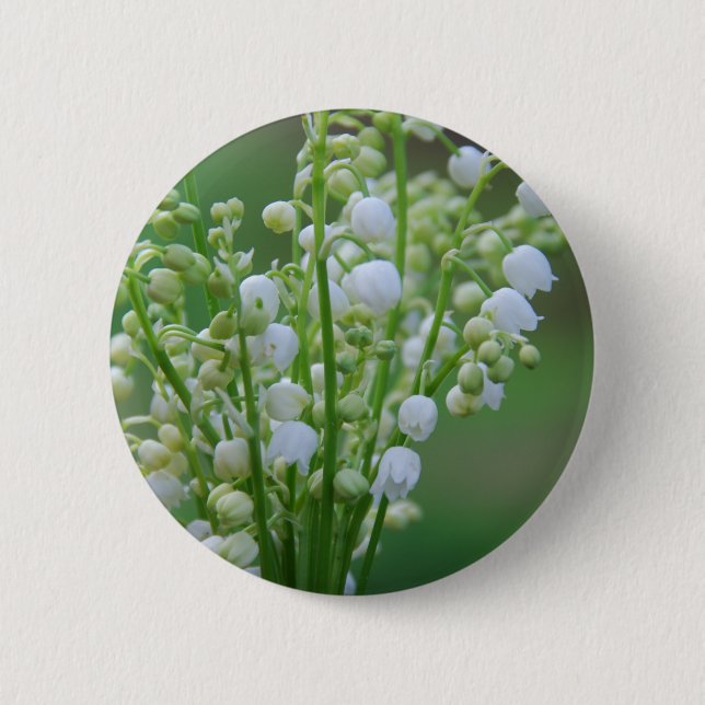 Lily of the valley 6 cm round badge (Front)