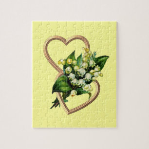 Lily of the Valley and Hearts Jigsaw Puzzle
