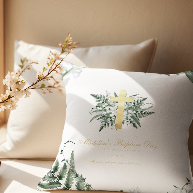 Lily of The Valley | Baptism Christening Keepsake Cushion (Creator Uploaded)
