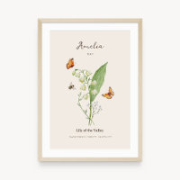 Lily of the Valley Birth Month Flower Poster