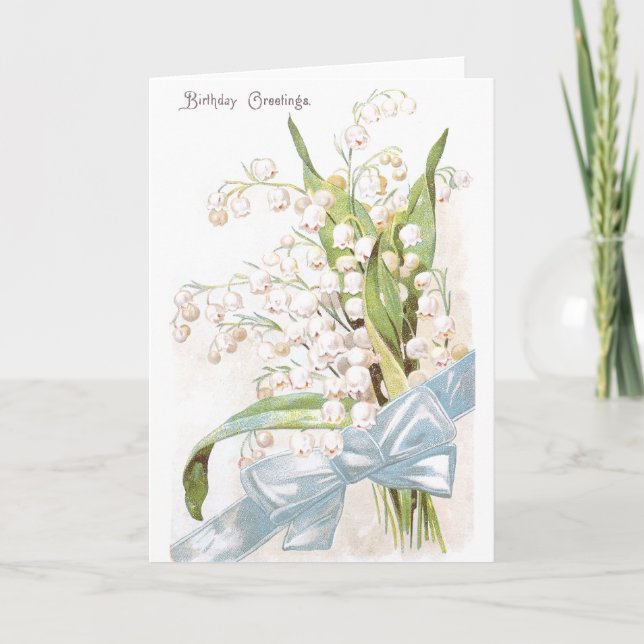 Lily of the Valley Birthday Card (Front)
