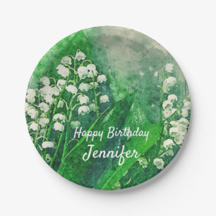 Lily of the Valley Birthday Paper Plates