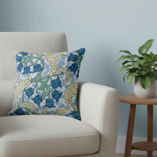 Lily of the Valley Blue Floral Cushion