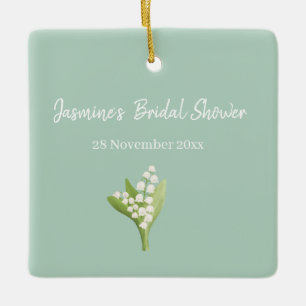 Lily Of The Valley Bouquet Bridal Shower  Ceramic Ornament