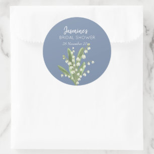 Lily Of The Valley Bouquet Bridal Shower Classic Round Sticker