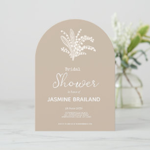 Lily Of The Valley Bouquet Bridal Shower Invitation