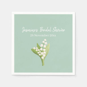 Lily Of The Valley Bouquet Bridal Shower  Napkin