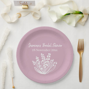 Lily Of The Valley Bouquet Bridal Shower  Paper Plate