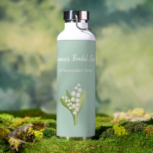 Lily Of The Valley Bouquet Bridal Shower  Water Bottle
