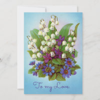 lily of the valley Cards Victorian Valentines.