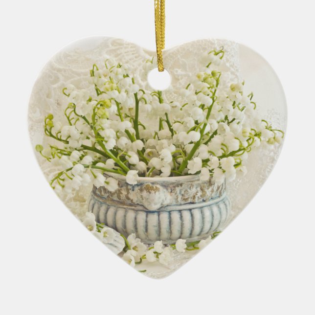 Lily Of The Valley Ceramic Ornament (Front)