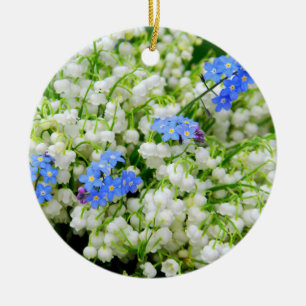 Lily of the valley ceramic ornament