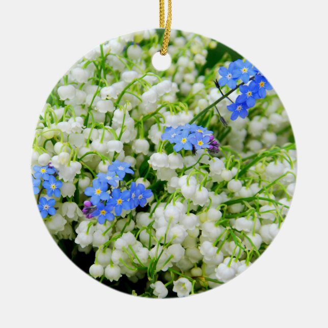 Lily of the valley ceramic ornament (Front)