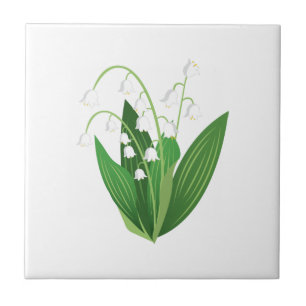 Lily Of The Valley Ceramic Tile