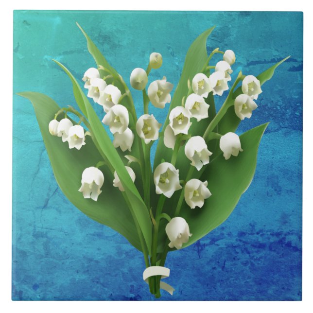 Lily of the Valley Ceramic Tile (Front)