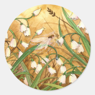 Lily-of-the-Valley Classic Round Sticker