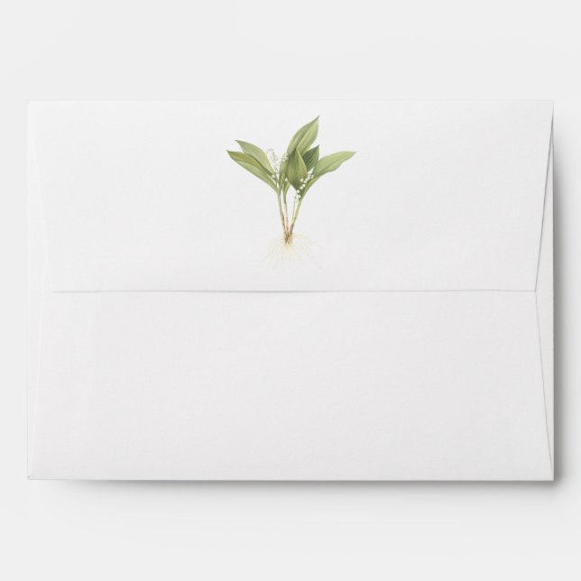 Lily-of-the-valley(Convallaria majalis) by Redouté Envelopes (Back (Top Flap))