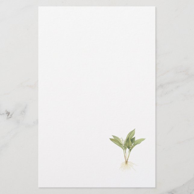 Lily-of-the-valley(Convallaria majalis) by Redouté Stationery (Front)