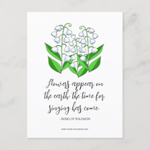 Lily of the Valley Easter Scripture Quote Postcard