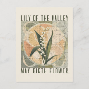 Lily of the Valley Elegant May Birth Month Flower  Postcard