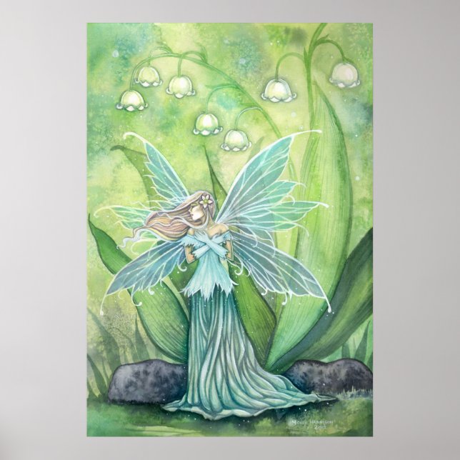 Lily of the Valley Fairy Fantasy Art Print (Front)