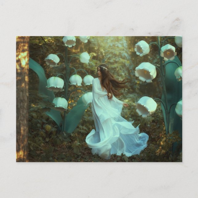 Lily of the Valley Fairy Fantasy Forest  Postcard (Front)