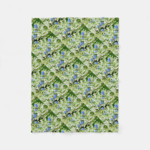 Lily of the valley fleece blanket