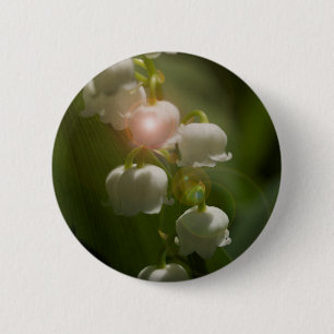 Lily Of The Valley Floral 6 Cm Round Badge