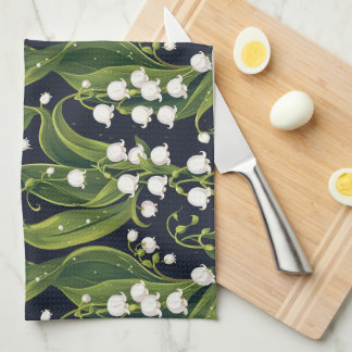 Lily of the Valley Floral Botanical Kitchen Towel