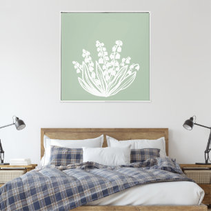 Lily Of The Valley Floral  Canvas Print