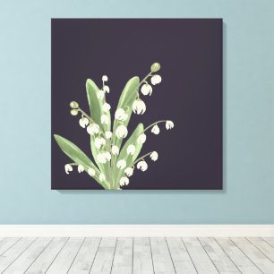 Lily Of The Valley Floral  Canvas Print