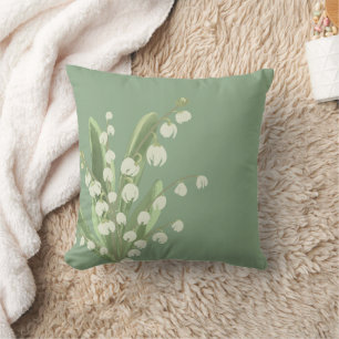 Lily Of The Valley Floral  Cushion