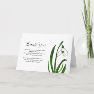 Lily of The Valley Floral Funeral Death Thank you Invitation