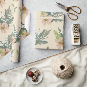 Lily of the Valley Floral Garden Wrapping Paper