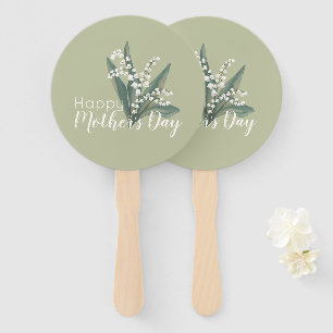 Lily of the Valley Floral Happy Mother’s Day Hand Fan