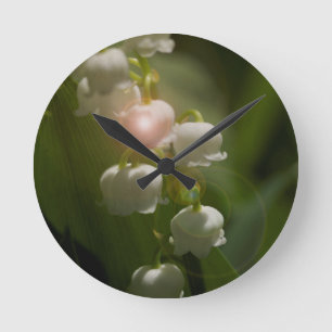 Lily Of The Valley Floral Round Clock