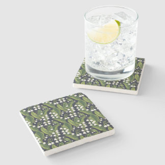 Lily of the Valley Floral Stone Coaster