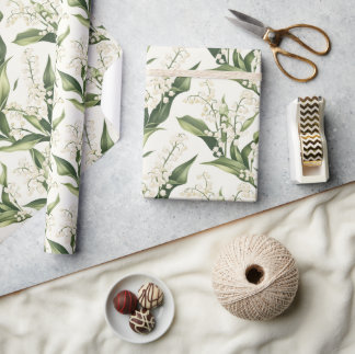 Lily of the Valley Floral Wrapping Paper