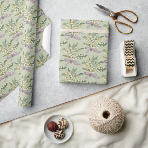 Lily of the Valley Floral Wrapping Paper