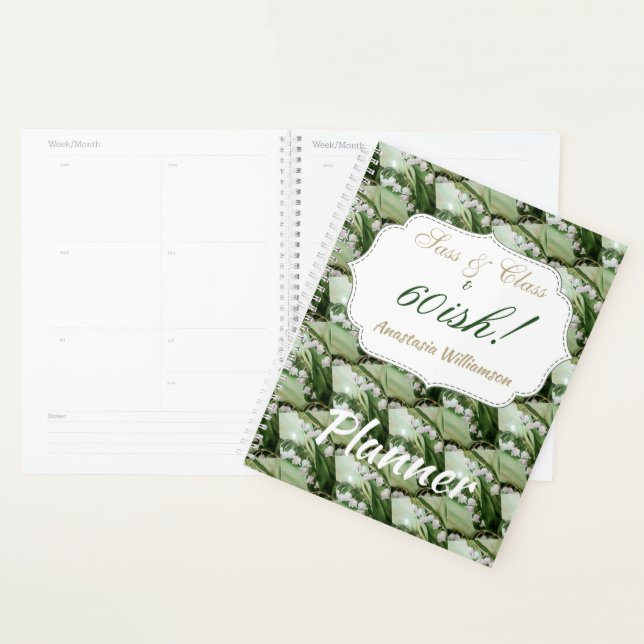 LILY OF THE VALLEY FLOWER MONOGRAMMED PLANNER (Display)