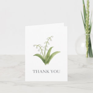Lily of the Valley Flower Painting Thank You Invitation