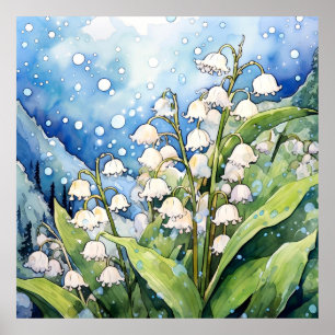 Lily Of The Valley Flower Poster