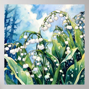 Lily Of The Valley Flower Poster