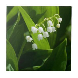Lily of the valley flower tile
