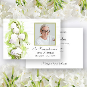Lily of the Valley Flowers Death Anniversary   Invitation